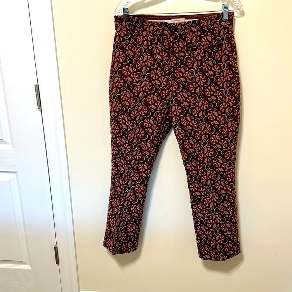 Anthropologie Women’s The Essential Slim Mid-Rise Straight Ankle Pants / Size 14